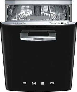 Smeg 24 50s Retro Style Fully Integrated Black Dishwasher